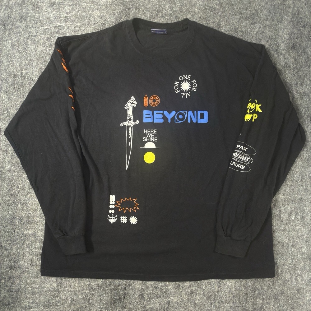 Coney Island Picnic T-Shirt Men's XL Black Beyond Dagger Graphic Long Sleeve Tee